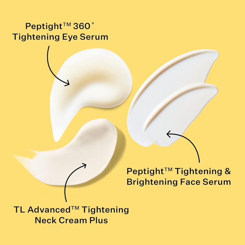 StriVectin Tighten and Lift Power Starters Trio Kit, 3 piece Peptide Kit for Face, Eyes and Neck, to help visibly reduce the look of Wrinkles and Fine Lines