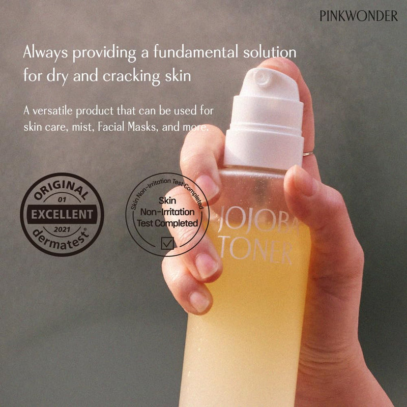 Jojoba Toner for Face - 100% Organic Jojoba Oil with Wild Strawberry, Hydrating and Nourishing Face Toner for Glowing, Healthy-Looking Skin, 6.76oz (200ml)