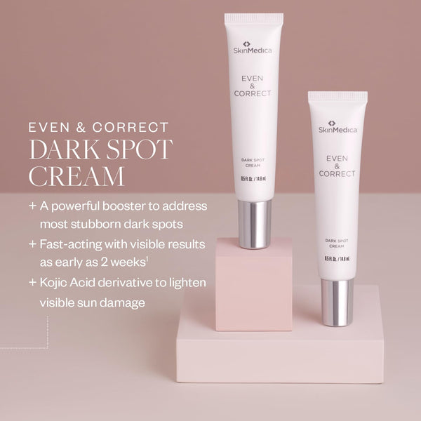 SkinMedica Even & Correct Dark Spot Cream with Retinol a Fast Acting Stubborn Dark Treatment Booter For Face to Address the Appearance of Discoloration Left by Acne or Sun Exposure, 0.5 Fl Oz
