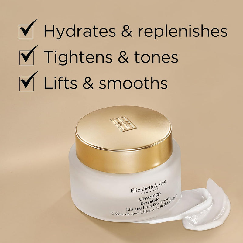 Elizabeth Arden Advanced Ceramide Lift and Firm Face Cream, Hydrating Moisturizer for Day or Night, Infused with Peptides, 1.7 fl oz