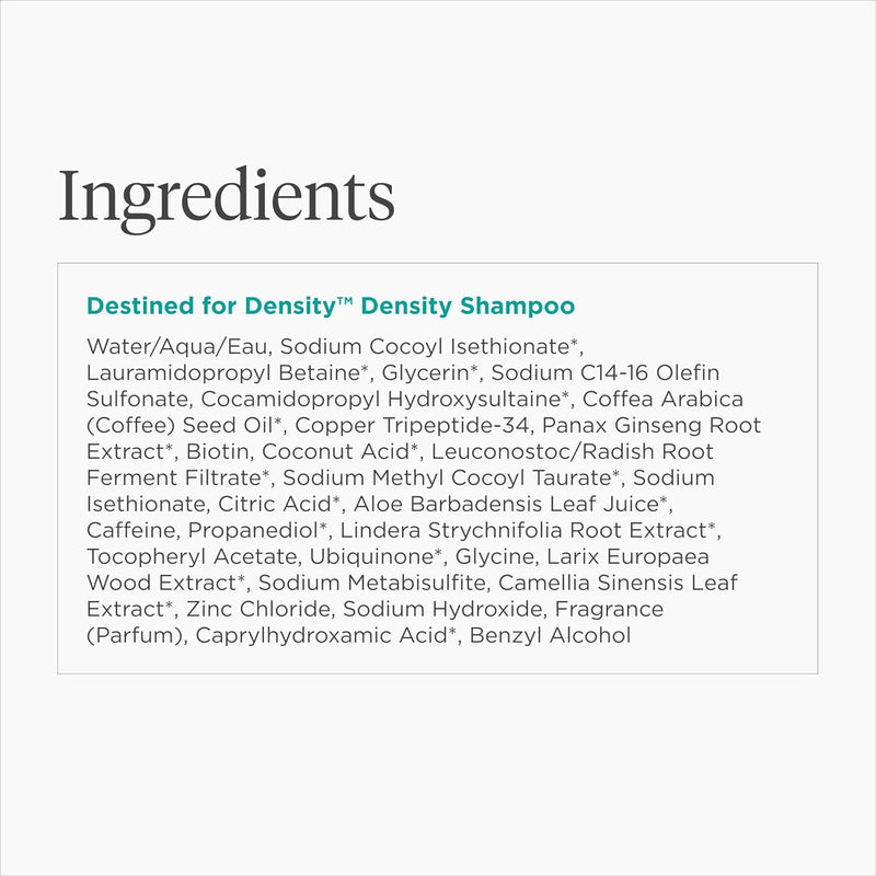 Briogeo Destined For Density Caffeine + Biotin Peptide Density Shampoo, Increases Hair Thickness and Density for Fine or Thinning Hair, Vegan, Cruelty-Free, 8 fl oz