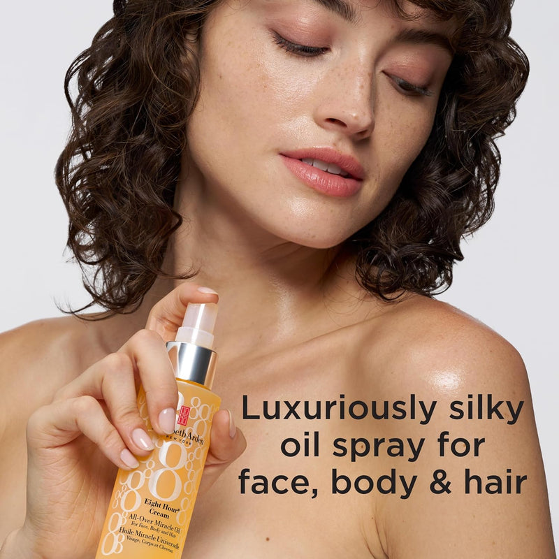 Elizabeth Arden Eight Hour Cream, All-Over Miracle Oil, For Face, Body & Hair, 3.4 Oz