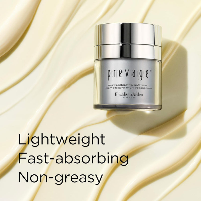 Elizabeth Arden PREVAGE Lightweight Multi-Restorative Soft Cream, Hydrating, 1.7 Fl Oz (Pack of 1)